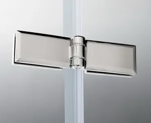 H K - Štvorcový sprchovací kút MELODY F5 100x100 cm s jednokrídlovými dverami s pevnou stenou SE-MELODYF5100100