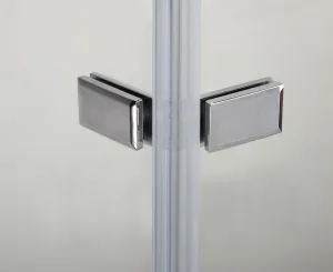 H K - Štvorcový sprchovací kút MELODY F5 100x100 cm s jednokrídlovými dverami s pevnou stenou SE-MELODYF5100100