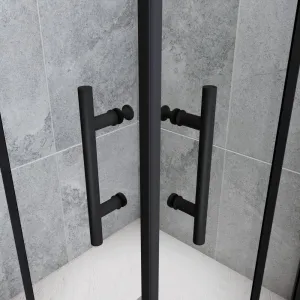 H K - Sprchovací kút SIMPLE BLACK 90x80 cm Ľ/P variant, rohový vstup SE-SIMPLEBL9080