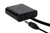 PremiumCord převodník HDMI na VGA se zvukem 3,5mm stereo jack, černá