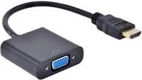 PremiumCord převodník HDMI na VGA se zvukem 3,5mm stereo jack, černá