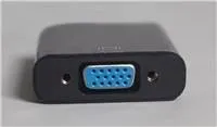 PremiumCord převodník HDMI na VGA se zvukem 3,5mm stereo jack, černá