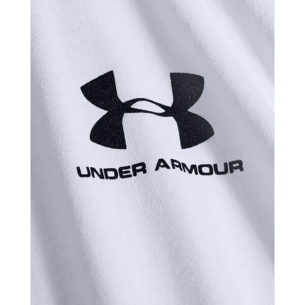Under Armour SPORTSTYLE LEFT CHEST LS Pánske tričko, biela, veľkosť