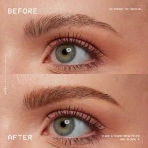NYX Professional Makeup Blade & Shade ceruzka na obočie s kefkou odtieň 01 Ash Blonde 0.06 g