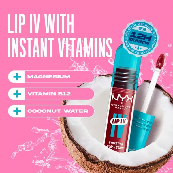 NYX Professional Makeup Lip IV dlhotrvajúci lesk na pery s hydratačným účinkom odtieň 09 - BLUSH RUSH 5 ml