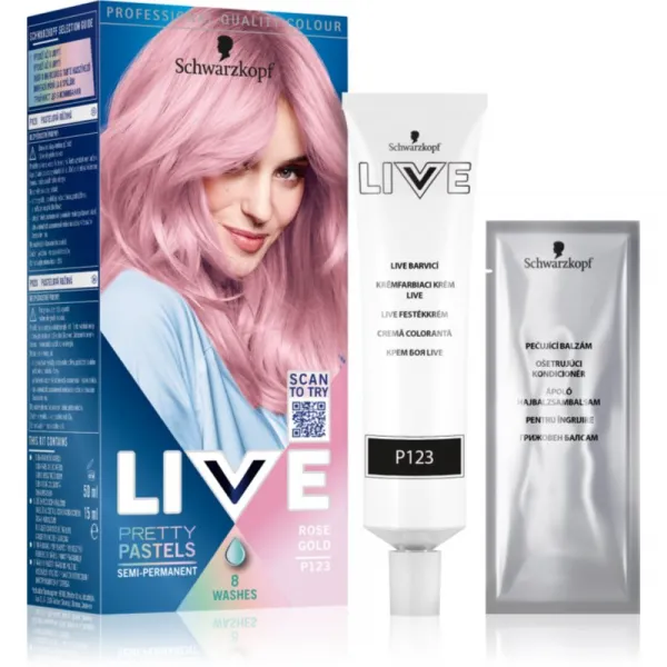 Schwarzkopf Live Pretty Pastels P123 pastelová ružová
