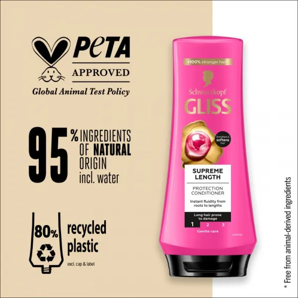 Schwarzkopf Gliss Supreme Length ochranný kondicionér pre dlhé vlasy 200 ml