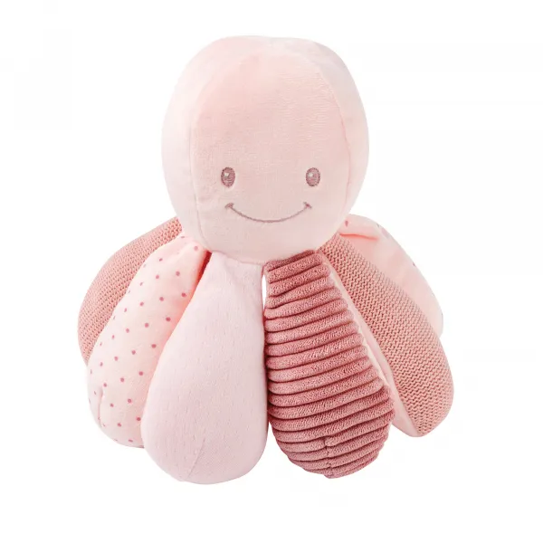 NATTOU Hračka chobotnička edukačná 8 aktivít Lapidou pink
