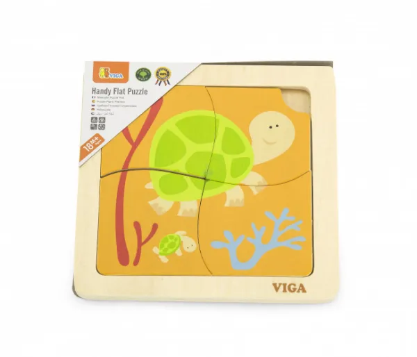 Drevené puzzle pre najmenších Viga 4 ks Želvička