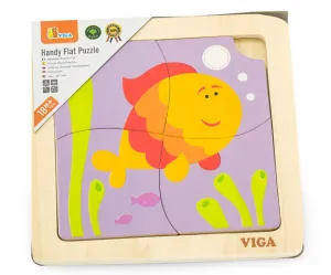 Drevené puzzle pre najmenších Viga 4 ks Rybka