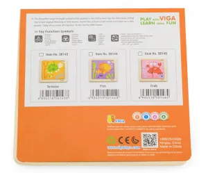 Drevené puzzle pre najmenších Viga 4 ks Rybka