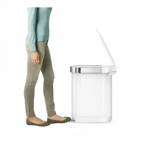 Simplehuman Pedálový odpadkový kôš Slim 45 l, biela
