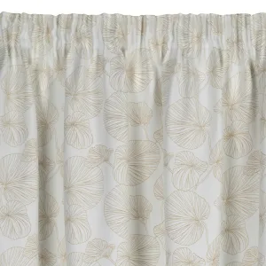 Hotový záves MARIGOLD biely / zlatý - na páske