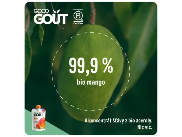 GOOD GOUT BIO Kapsička ovocná Mango 120 g, 4m+