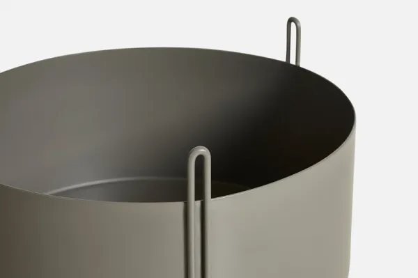 Kvetináč "Pidestall", stredný, 3 varianty - Woud Varianta: sivá