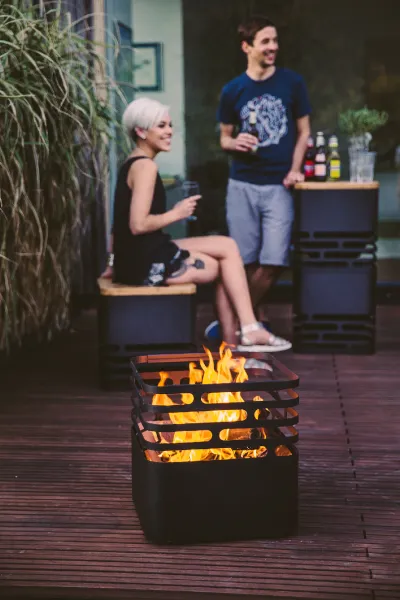 Záhradný gril / ohnisko CUBE, čierna - Höfats