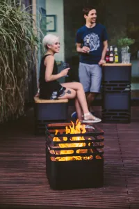 Záhradný gril / ohnisko CUBE, čierna - Höfats
