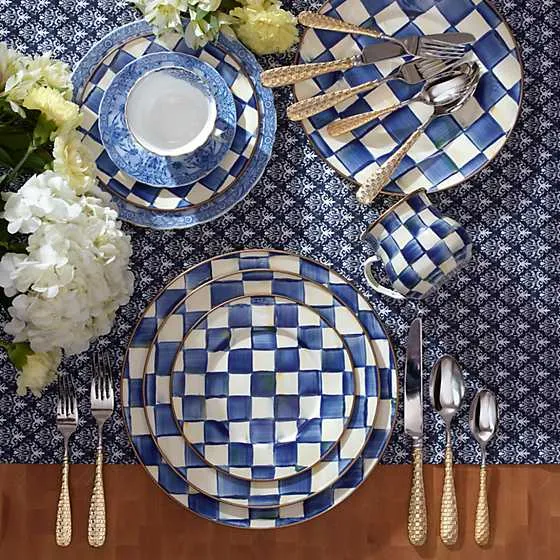 Smaltovaný dezertný tanier "Royal Check" 20 cm - MacKenzie-Childs