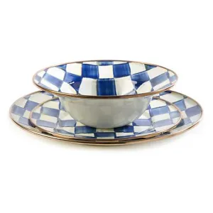 Smaltovaný dezertný tanier "Royal Check" 20 cm - MacKenzie-Childs