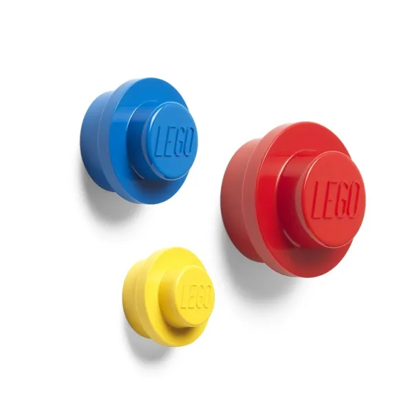 Vešiak na stenu, 3 ks, viac variant - LEGO Farba: bílá, černá, šedá