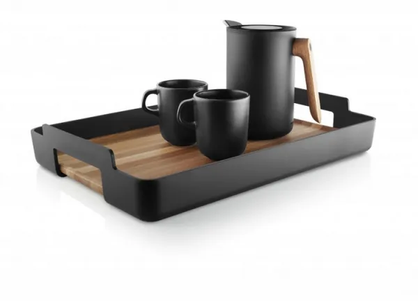 Šálka s tanierikom Nordic Kitchen 0,2l, čierna - Eva Solo