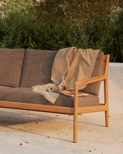 Vonkajšia pohovka pre 4 Teak Jack, mocha - Ethnicraft