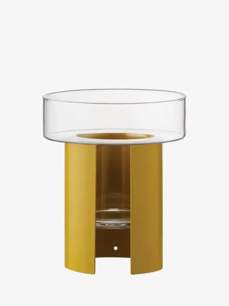 Terrazza kvetináč, v. 22 cm, Ø19 cm, číra/horčicovo žltá - LSA international