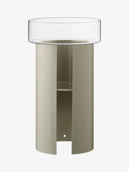 Terrazza kvetináč, v. 60 cm, Ø34 cm, číra/betónovo sivá - LSA international