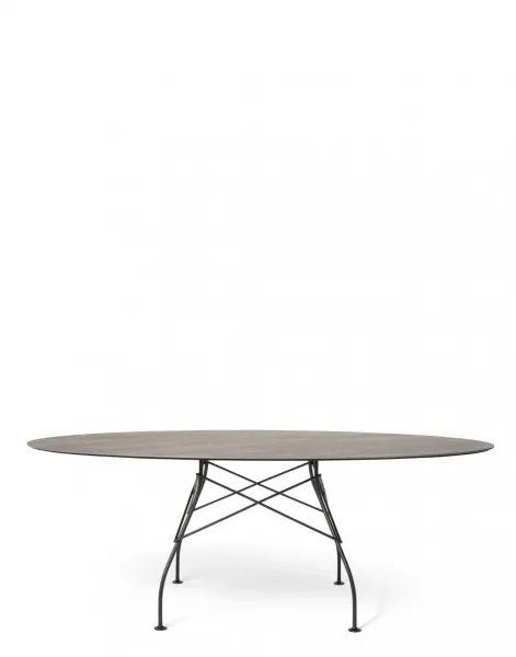 Vonkajší stôl GLOSSY OVAL, viac variantov - Kartell Farba: Černá/černá