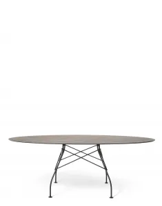 Vonkajší stôl GLOSSY OVAL, viac variantov - Kartell Farba: Černá/černá