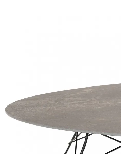 Vonkajší stôl GLOSSY OVAL, viac variantov - Kartell Farba: Černá/černá