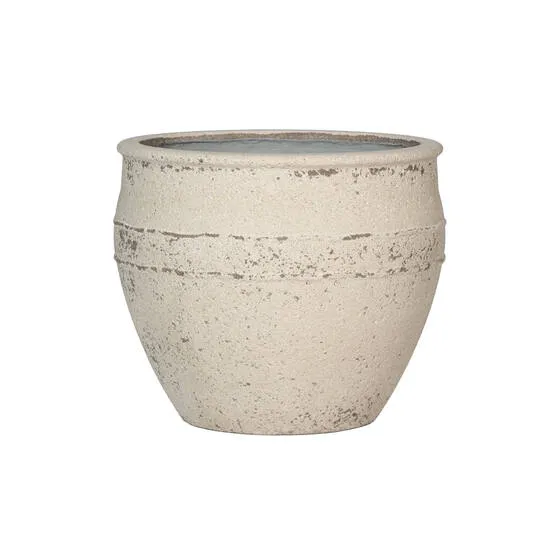 Pottery Pots Athena, kriedovo biela, viac veľkostí - Potterypots Rozměry: M: ⌀ 40,5 x 33 cm