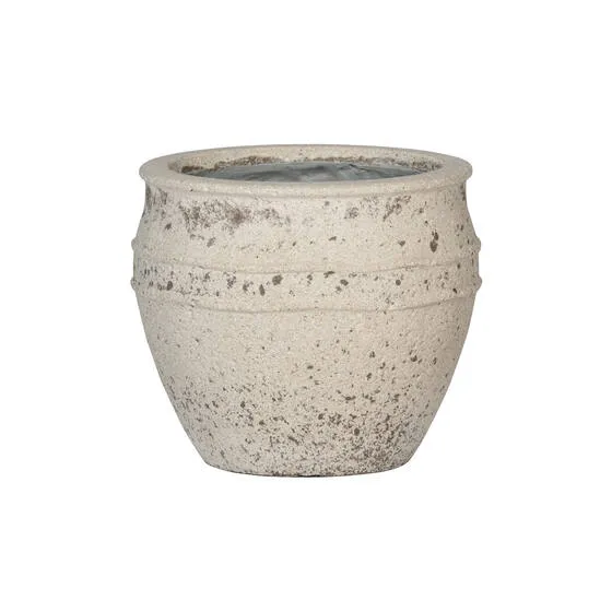 Pottery Pots Athena, kriedovo biela, viac veľkostí - Potterypots Rozměry: M: ⌀ 40,5 x 33 cm