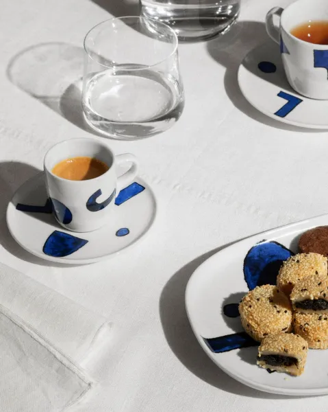 Yunokiware, šálka na espresso s tanierikom - Alessi