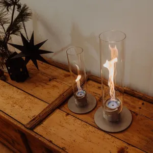Stolný krb / lampáš so špirálovým ohňom SPIN 900, zlatá - Höfats