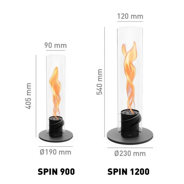 Stolný krb / lampáš so špirálovým ohňom SPIN 900, zlatá - Höfats