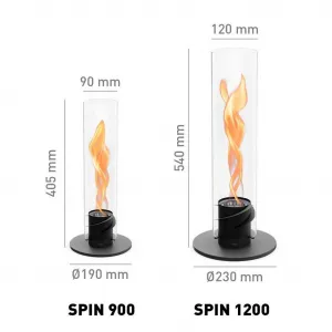 Stolný krb / lampáš so špirálovým ohňom SPIN 900, zlatá - Höfats