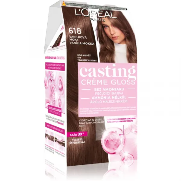 L’Oréal Paris Casting Creme Gloss farba na vlasy odtieň 618 Vanilla Mocha 1 ks