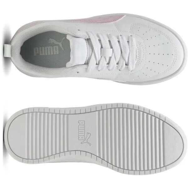 Puma RICKIE JR Detská obuv na voľný čas, biela, veľkosť 39