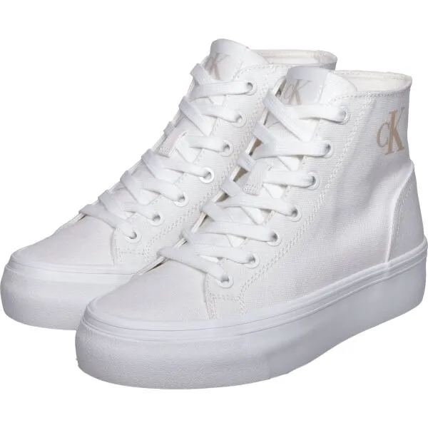 Calvin Klein VULC FLATFORM MID CV MG Dámske tenisky, biela, veľkosť