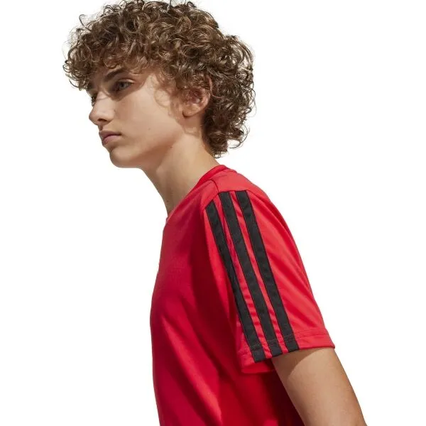 adidas JERSEY ESSENTIALS LOGO KIDS Detské tréningové tričko, červená, veľkosť