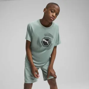Puma ACTIVE SPORTS POLY CAT TEE B Chlapčenské tričko, zelená, veľkosť