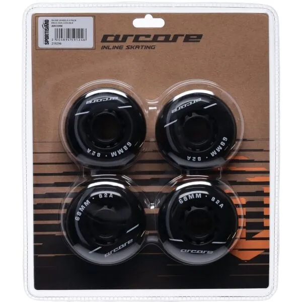 Arcore INLINE WHEELS 4PACK 68-82A Inline kolieska, čierna, veľkosť