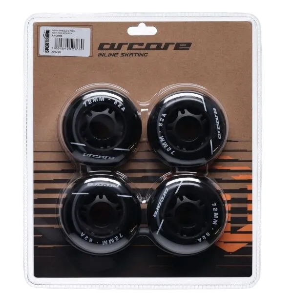 Arcore INLINE WHEELS 4PACK 72-82A Inline kolieska, čierna, veľkosť