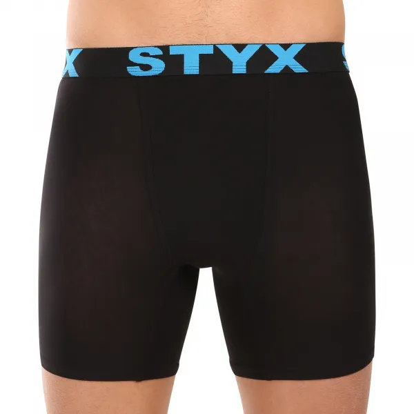 10PACK pánske boxerky Styx long športová guma čierne (10UN9601) M, trenky