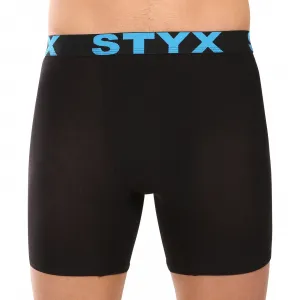 10PACK pánske boxerky Styx long športová guma čierne (10UN9601) M, trenky