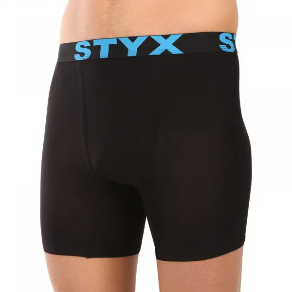 5PACK pánske boxerky Styx long športová guma čierné (5UN9601) M, trenky