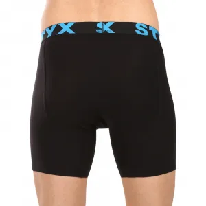 5PACK pánske boxerky Styx long športová guma čierné (5UN9601) M, trenky