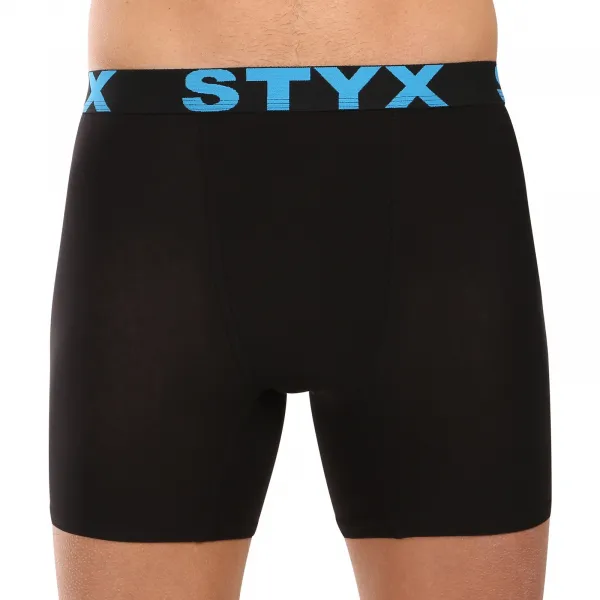 5PACK pánske boxerky Styx long športová guma čierné (5UN9601) M, trenky