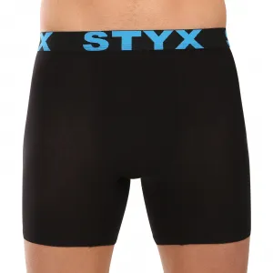 5PACK pánske boxerky Styx long športová guma čierné (5UN9601) M, trenky